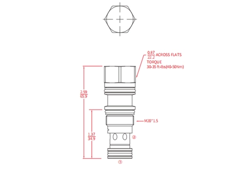 Rendimiento/Dimensión/Dibujo Seccional de la válvula de retención ICKCB Pilot-to-Open