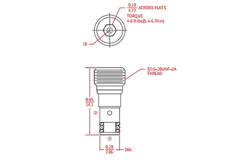 Rendimiento/dimensión/de la válvula de bola de dibujo seccional ILS04-B30, Lanzadera de carga