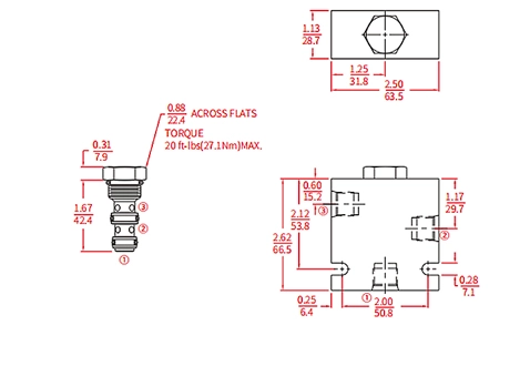 Rendimiento/dimensión/de la válvula de bola de dibujo seccional ILS08-30, Lanzadera de carga