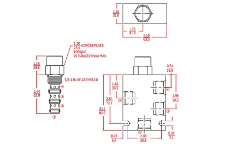 Rendimiento/dimensión/dibujo seccional de IPD10-42 Válvula de bobina de 3 vías pilotada