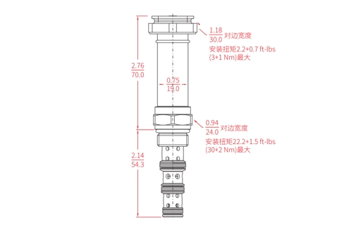 Rendimiento/dimensión/dibujo seccional de la válvula solenoide de 4 vías y 2 posiciones de la bobina de ISV08-B40