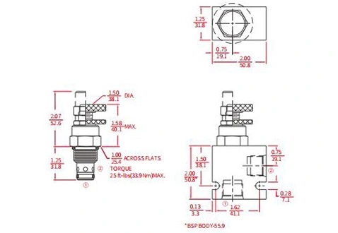 Rendimiento/dimensión/dibujo seccional de IFC10-20 válvula de retención restrictiva