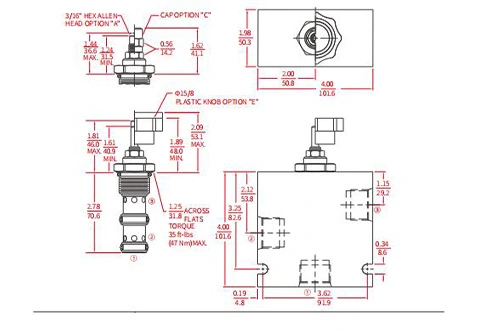 Rendimiento/Dimensión/Dibujo Seccional de IFR12-33