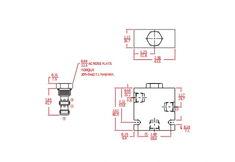 Rendimiento/dimensión/dibujo seccional de IPC08-30 válvulas de retención piloto para abrir