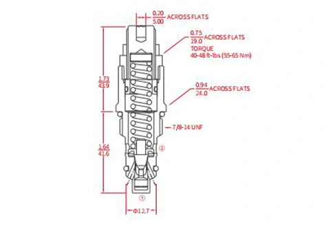 Rendimiento/dimensión/dibujo seccional de la válvula de alivio de IRV10-B20 Poppet de acción directa