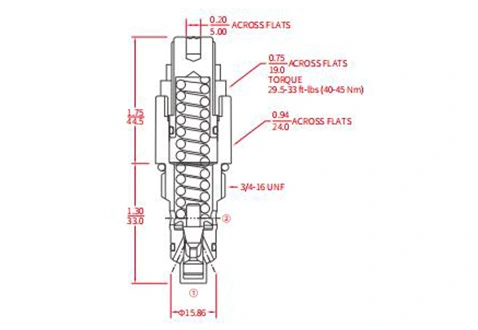 Rendimiento/dimensión/dibujo seccional de la válvula de alivio de IRV09-20 Poppet de acción directa