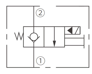 Operación Símbolo de ISV38-20J Poppet 2-Way N.C. Válvula solenoide