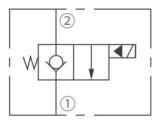 Operación Símbolo de ISV12-20 Poppet 2-Way N.C. Válvula solenoide