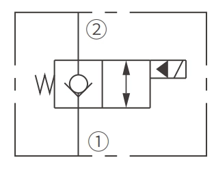 Operación Símbolo de ISV10-22 Poppet 2-Way N.C. Válvula solenoide